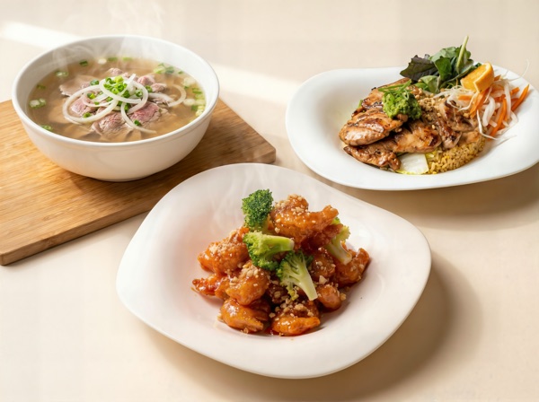 Feast Combo: pho, fried rice and Tang Soo to share