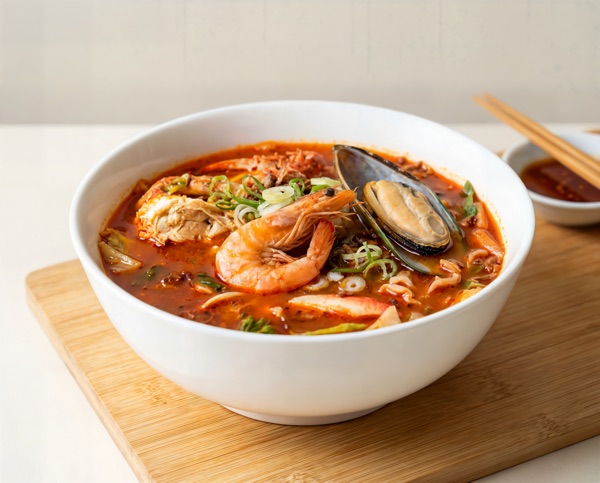 Jjambbong Pho, Korean chilli seafood pho